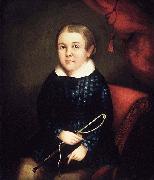 unknow artist Portrait of a Child of the Harmon Family oil painting on canvas